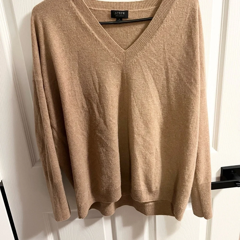 J.Crew V-neck Boyfriend Cashmere Sweater oversized small